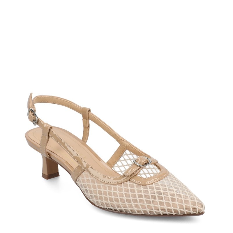 Journee Women's Padma Slingback Pump Shoes (Mesh/Nude) - Size 6.5 M