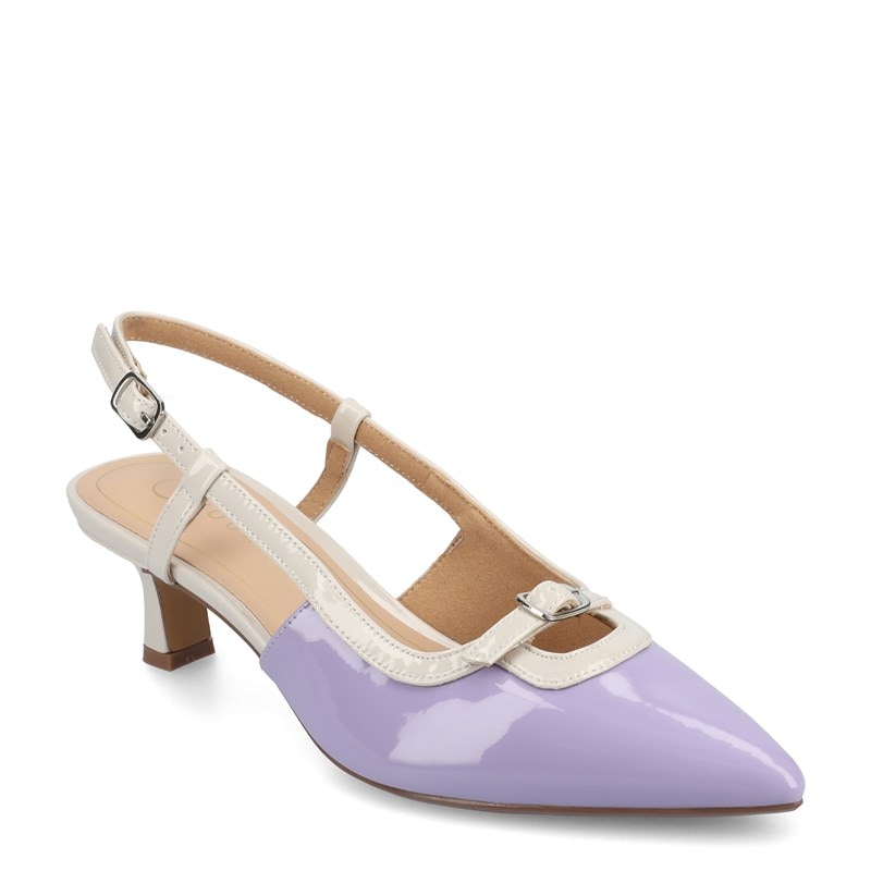 Journee Women's Padma Slingback Pump Shoes (Patent/Lilac) - Size 9.0 M