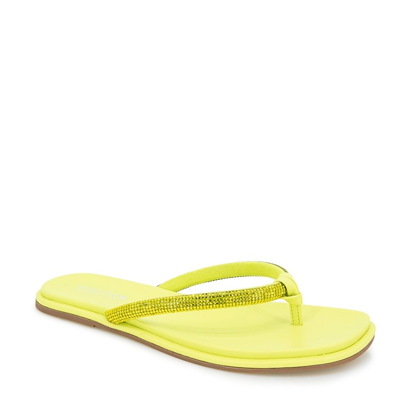 Kenneth Cole Reaction Women's Wynwood Flip Flop Sandals (Limeade) - Size 9.5 M