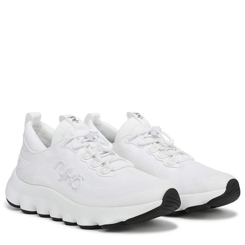 Ryka Women's Podflow Ez Walking Sneakers (Brilliant White Mesh Fabric) - Size 8.0 M