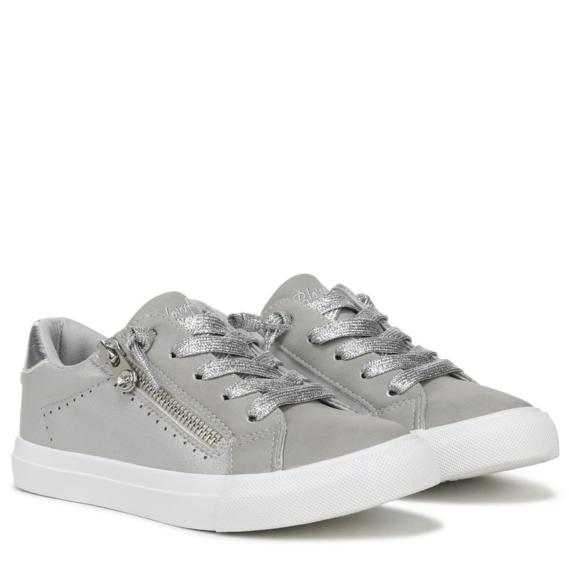 Blowfish Malibu Kids' Perfect-K Zip Up Sneaker Little/Big Kid Shoes (Grey / Silver Faux Leather) - Size 13.0 M