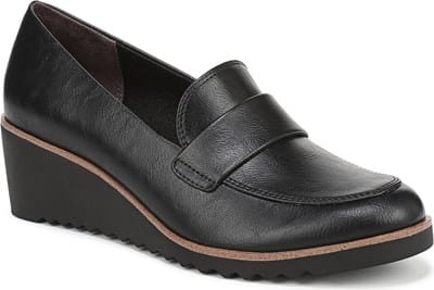 Women's Zed 2 Wedge Loafer - Black Faux Leather