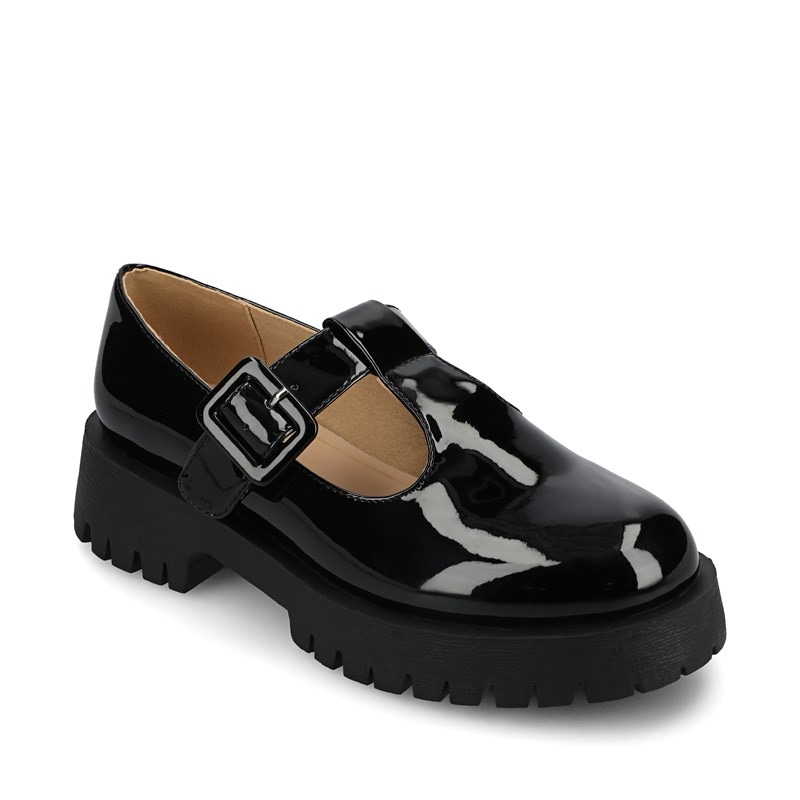 Journee Women's Suvi Mary Jane Shoes (Patent/Black) - Size 7.0 M