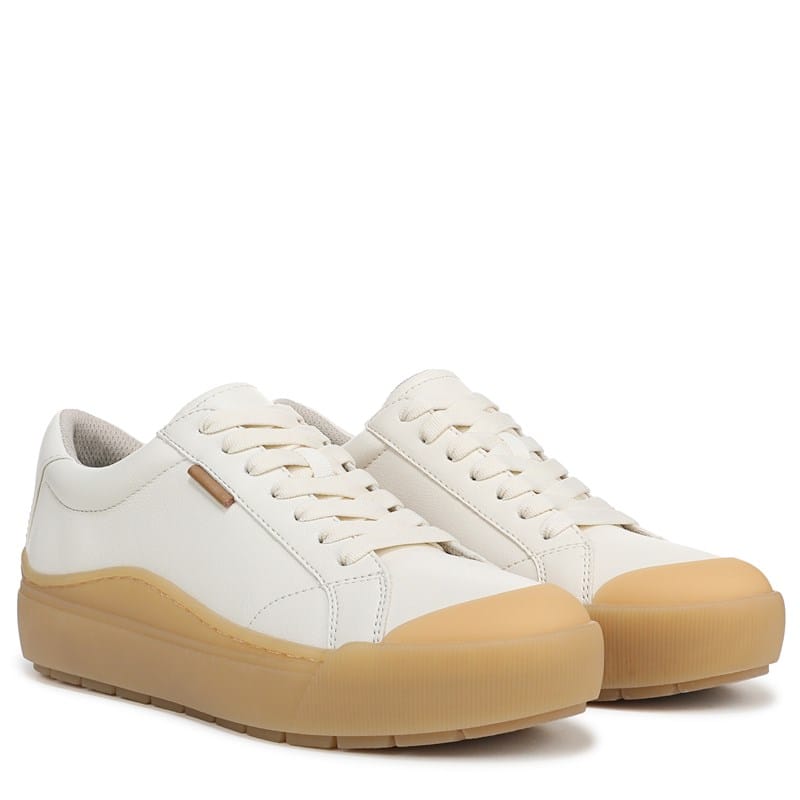 Dr. Scholl's Women's Time Off Sneakers (Off White Faux Leather) - Size 6.0 M
