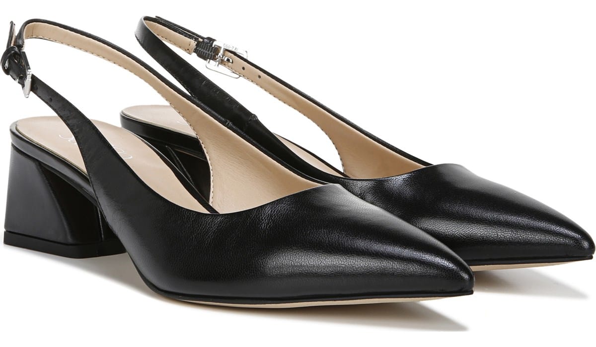 Franco Sarto Women's Racer Slingback Pump Black, Heels, Famous Footwear