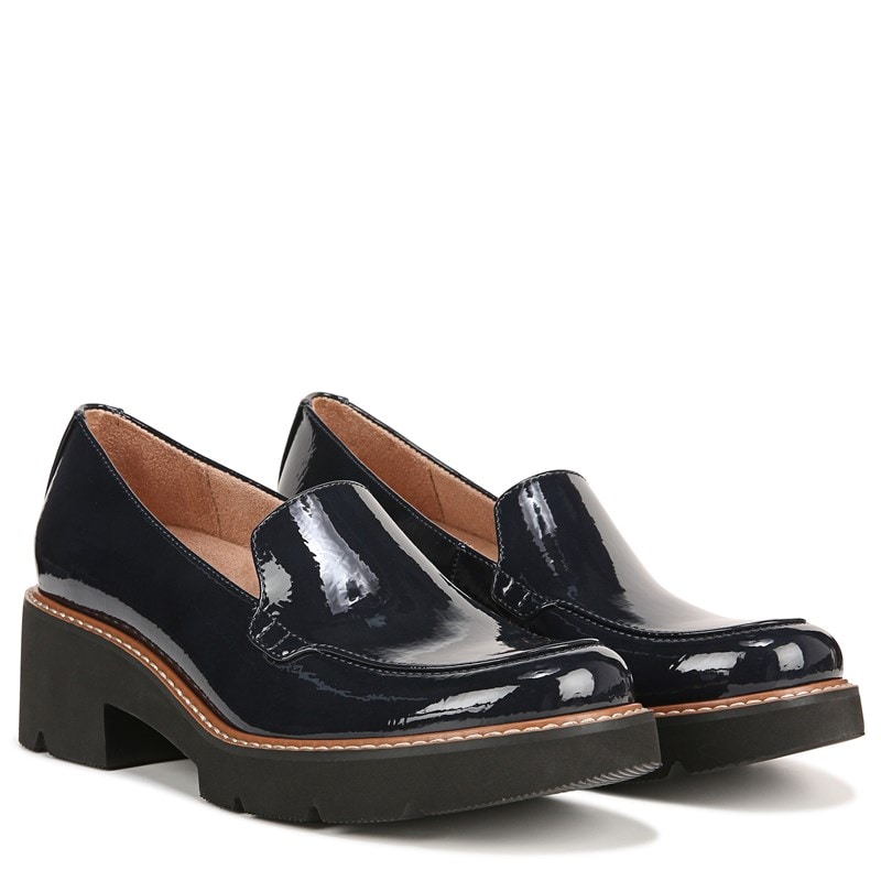 Naturalizer Women's Cabaret Slip On Loafers (French Navy Blue Patent Synthetic) - Size 10.0 W