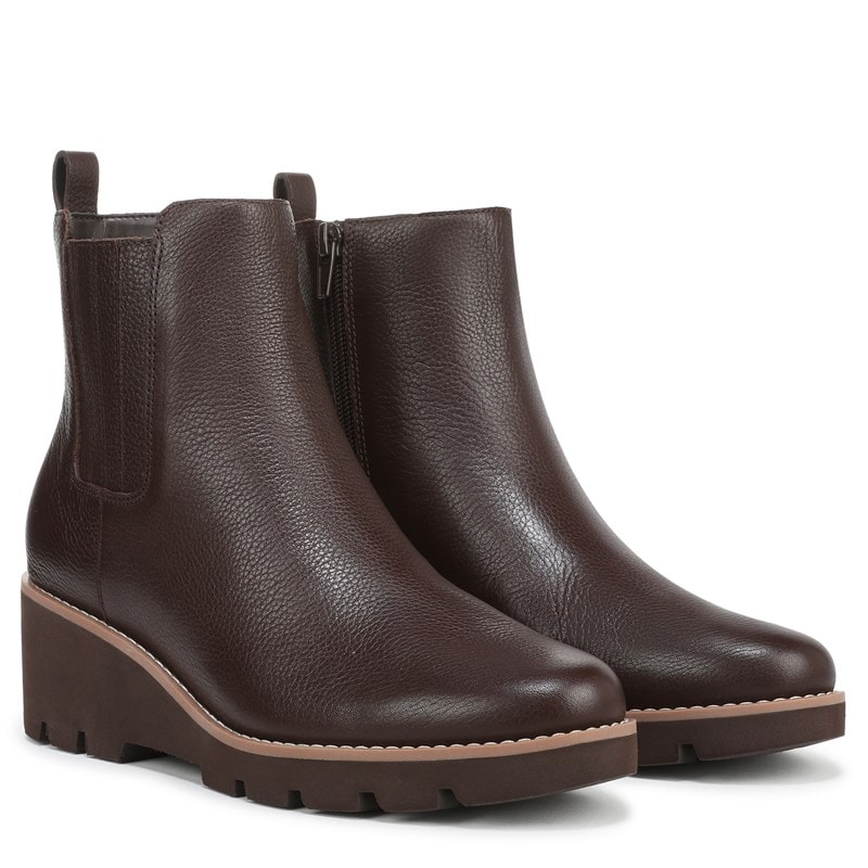 Vionic Women's Aria 2.0 Short Boots (Dark Brown Leather) - Size 6.5 M