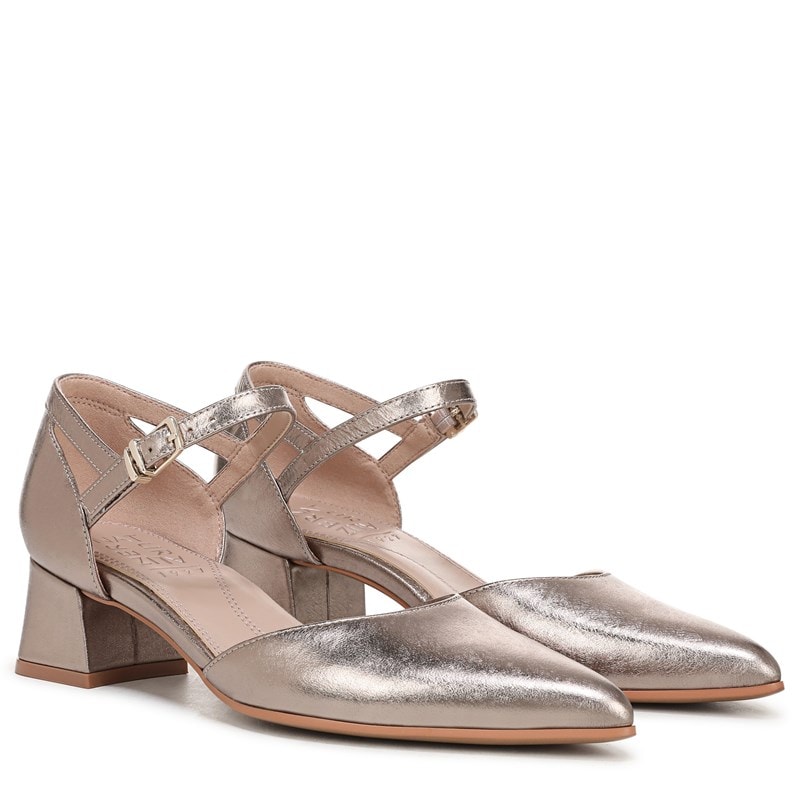 Naturalizer Women's Maddox Strappy Pump Shoes (Patina Pewter Leather) - Size 7.5 M