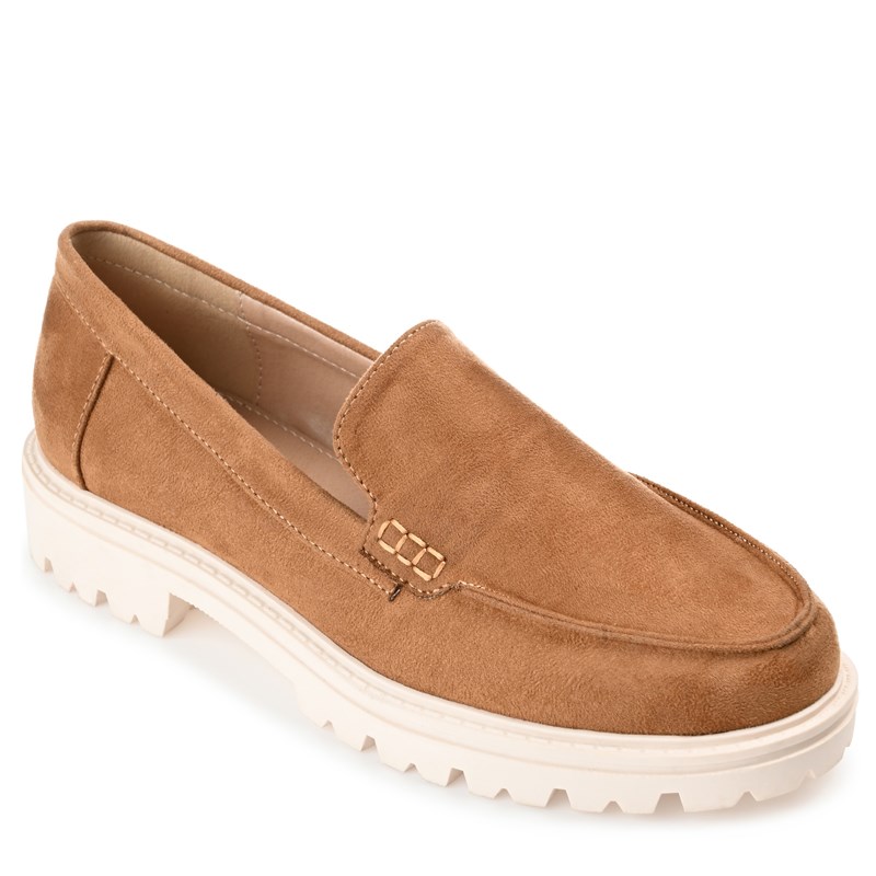 Journee Collection Women's Erika Wide Loafers (Tan) - Size 5.5 W