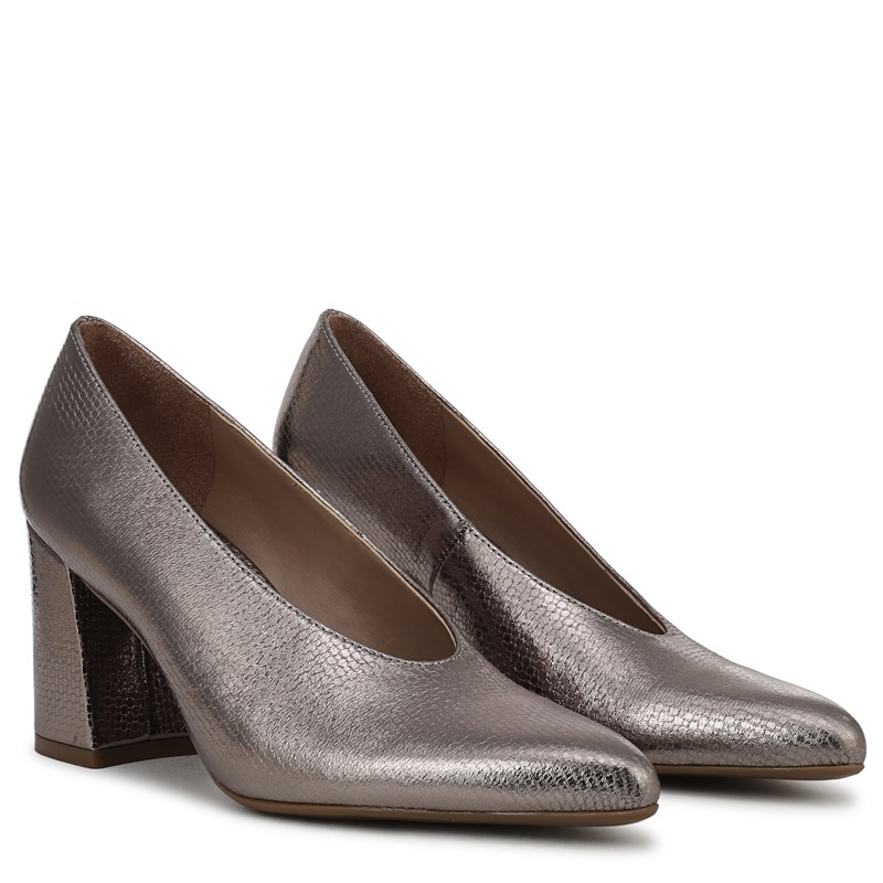 Naturalizer Women's Perry Dress Pump Shoes (Patina Pewter Faux Leather) - Size 6.5 W