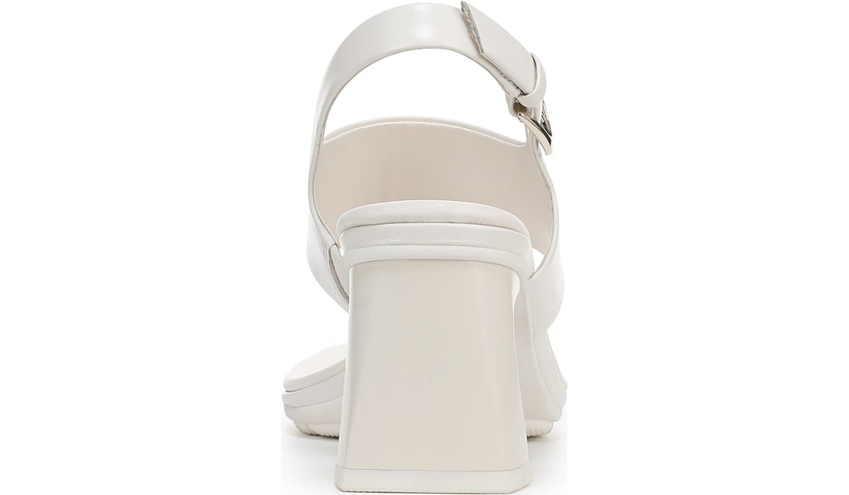 LifeStride Women's Maple Medium/Wide Wedge Sandal White, Sandals, Famous Footwear