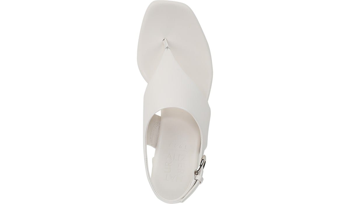 LifeStride Women's Maple Medium/Wide Wedge Sandal White, Sandals, Famous Footwear