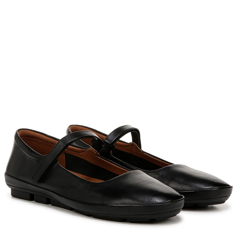 Naturalizer Women's Behold Mary Jane Flat Shoes (Black Leather) - Size 7.0 W