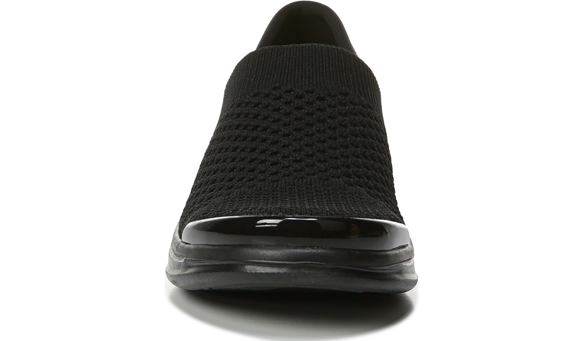 black knit slip on sneakers