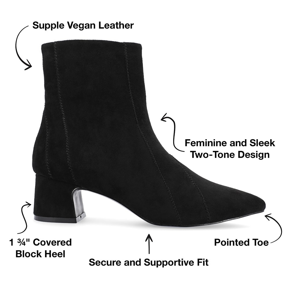 Journee Women s Lusinda Block Heel Bootie Famous Footwear