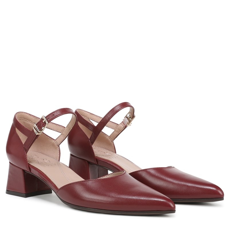 Naturalizer Women's Maddox Strappy Pump Shoes (Cranberry Red Leather) - Size 9.5 M