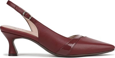 靴 Backle-Belted Slingback Pumps Black Teagan Elastane Trapeze Heel Slingback Pumps - CHARLES