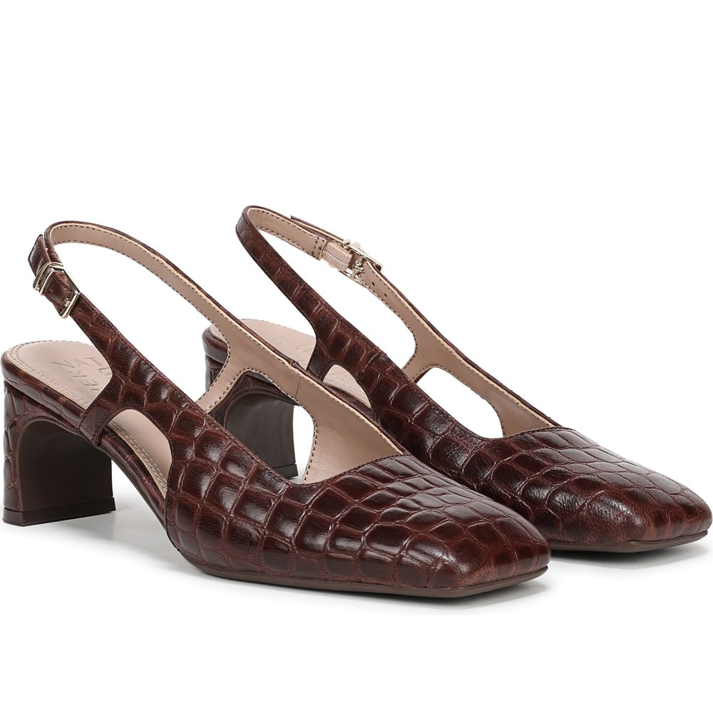 (取寄) ナチュラライザー レディース カルメン Naturalizer women Carmen Cappuccino Crocco Leather Naturalizer Women's Carmen Pump | Famous Footwear