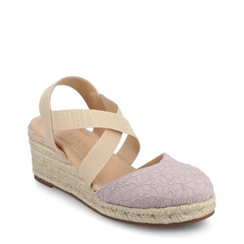Journee Women's Ashlee Espadrille Wedge Sandals (Lilac) - Size 11.0 M
