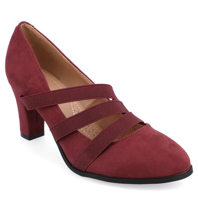 Journee Women's Loren Narrow Pump Shoes (Wine) - Size 7.5 N