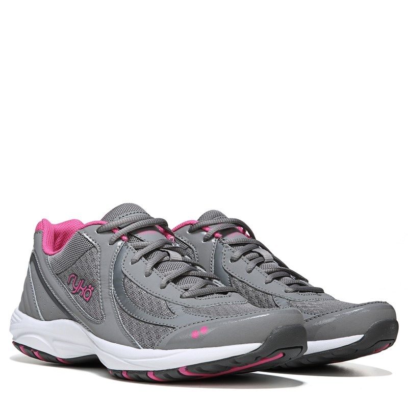 Ryka Women's Dash 3 Walking Shoes (Grey/Athena Pink) - Size 10.5 M