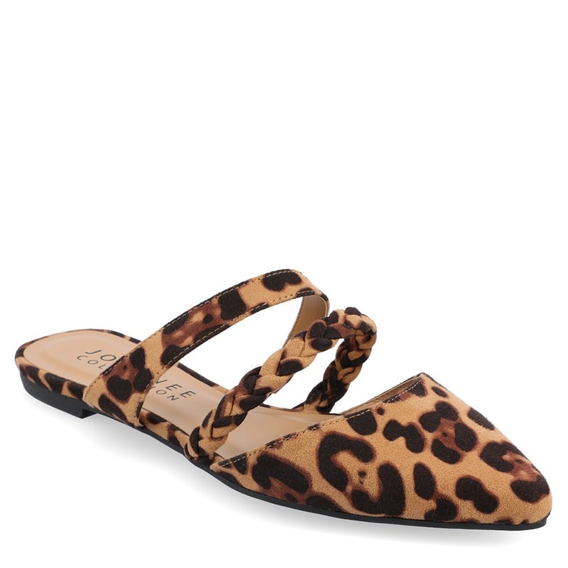 Journee Women's Olivea Narrow Mule Shoes (Leopard) - Size 7.0 N