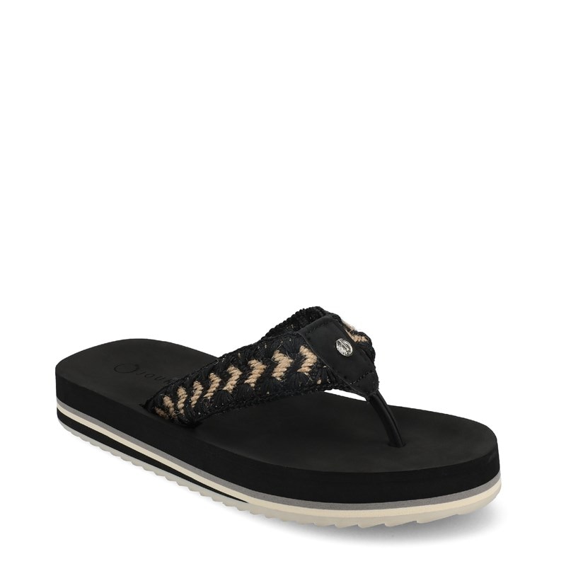 Journee Women's Eloddie Flip Flop Sandals (Black) - Size 7.0 M