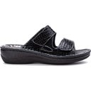 Black Croc Leather
