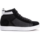 Black/White Suede