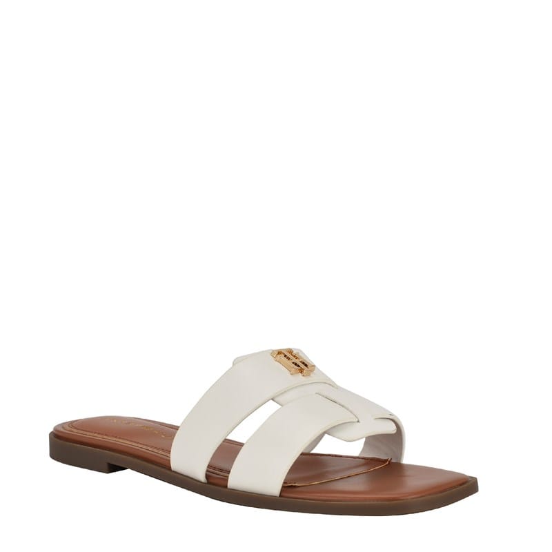 Tommy Hilfiger Women's Pixee Slide Sandals (White) - Size 10.0 M
