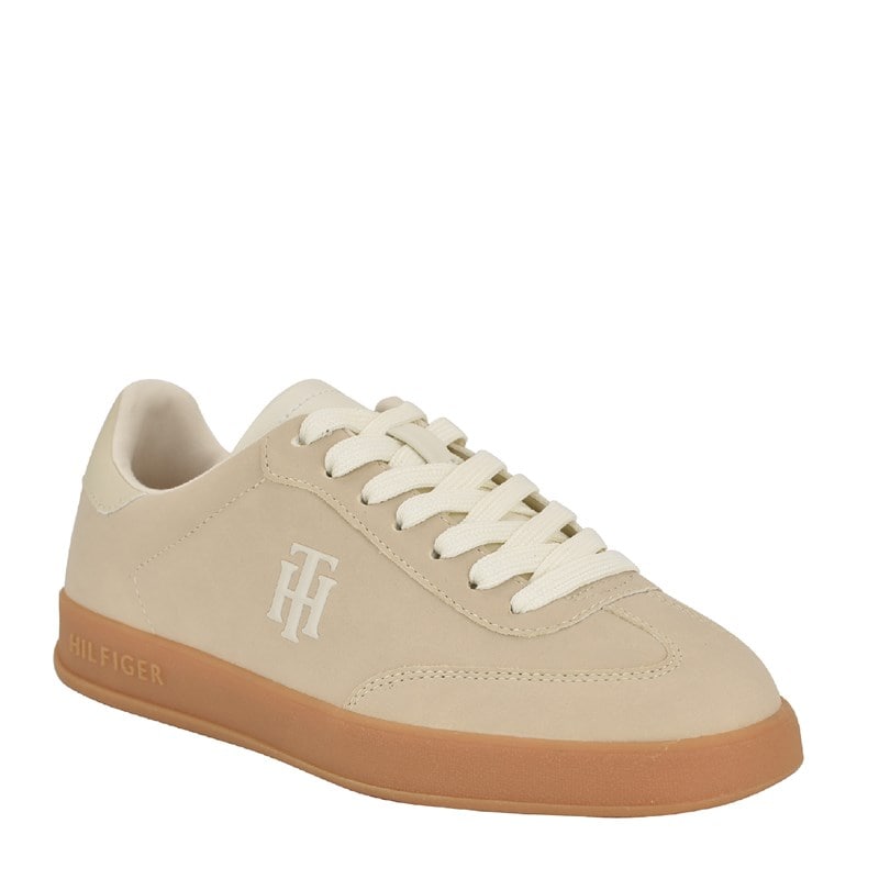 Tommy Hilfiger Women's Sarhli Lace Up Fashion Sneakers (Beige) - Size 8.5 M