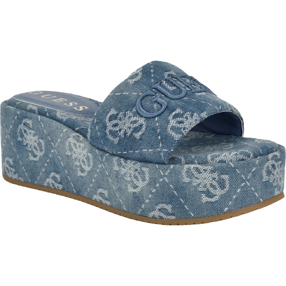 GUESS Women's Bintai Platform Slide Sandal | Famous Footwear