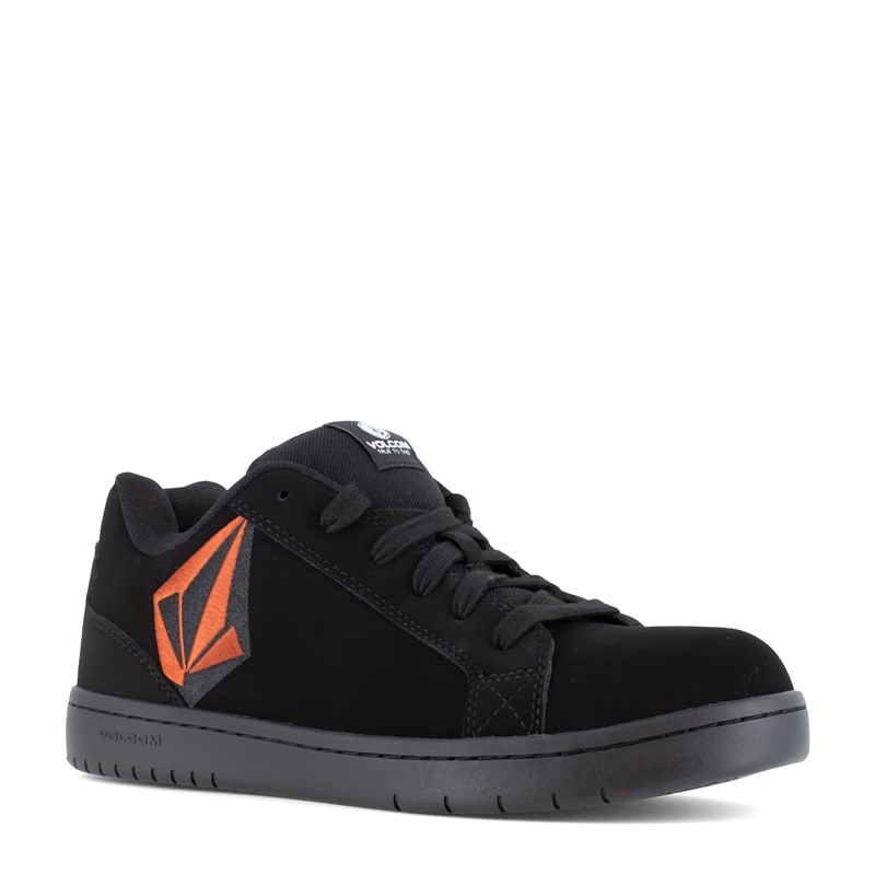 Volcom Men's Stone Skate Inspired Composite Toe Work Shoes (Black and Red) - Size 14.0 W