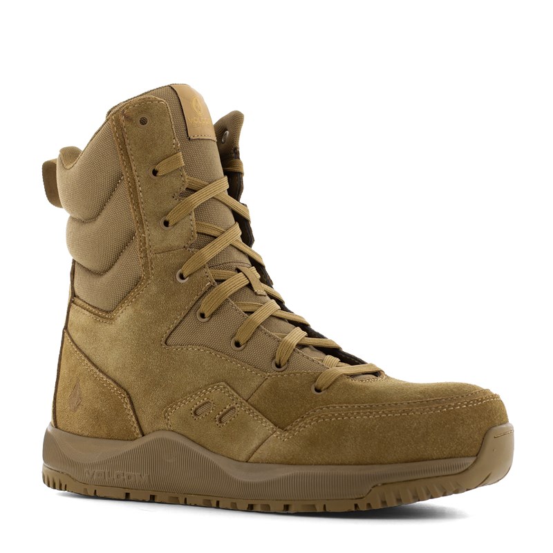 Volcom Men's Stone Force Composite Toe Slip Resistant Tactical Boots (Coyote) - Size 9.0 M