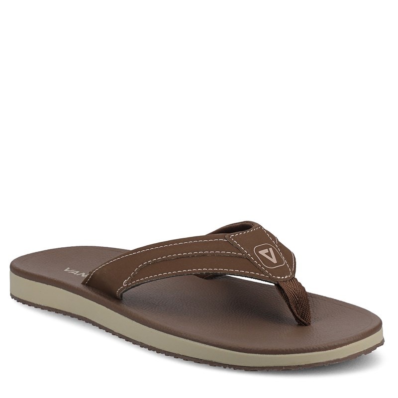 Vance Co. Men's Boyd Comfort Flexible Flip-Flop Sandals (Chocolate) - Size 13.0 M