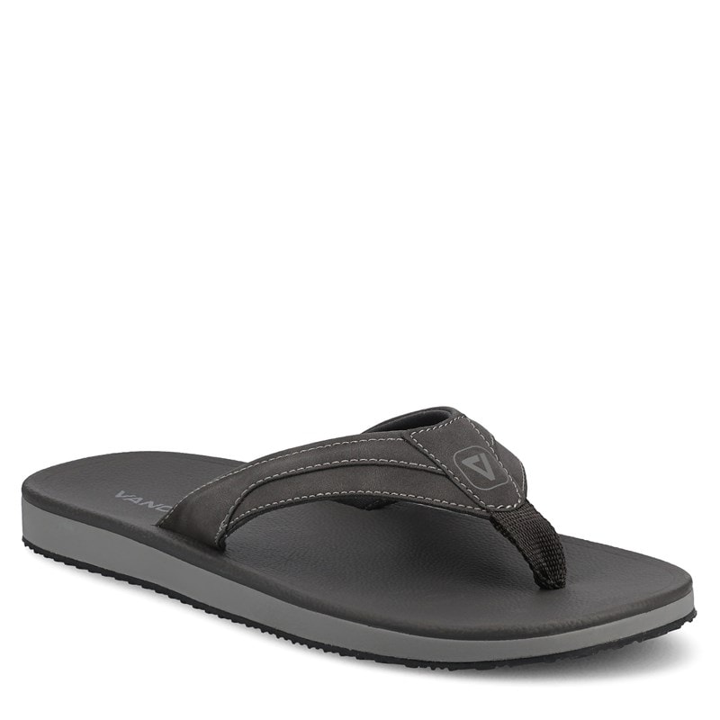 Vance Co. Men's Boyd Comfort Flexible Flip-Flop Sandals (Grey) - Size 9.0 M