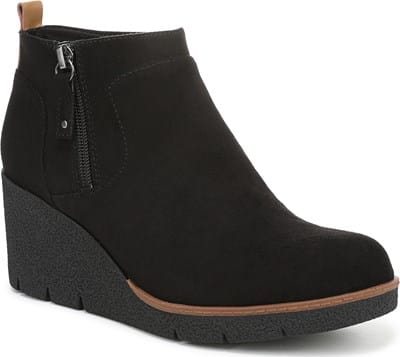 Women's Bianca Wedge Bootie - Black Microsuede