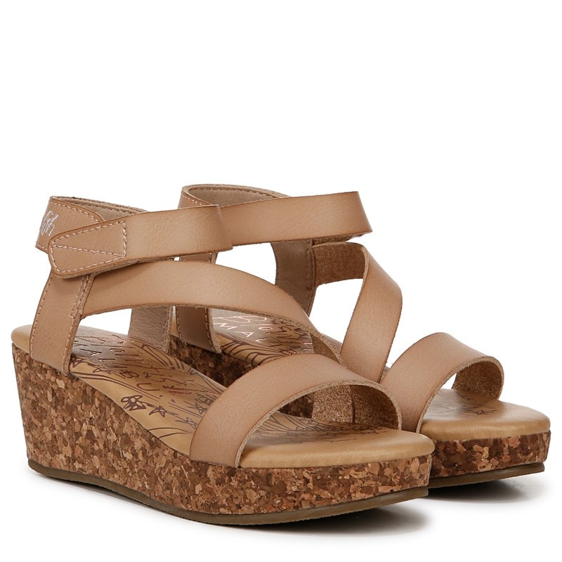 Blowfish Malibu Kids' Loverli-K Wedge Sandal Little/Big Kid Sandals (Pink Pink Faux Leather) - Size 1.0 M