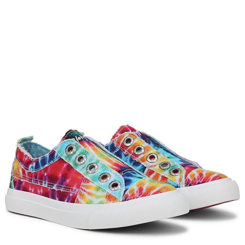 Blowfish Malibu Kids' Play-K Slip On Sneaker Little/Big Kid Shoes (Rainbow Tie Dye Canvas) - Size 1.0 M