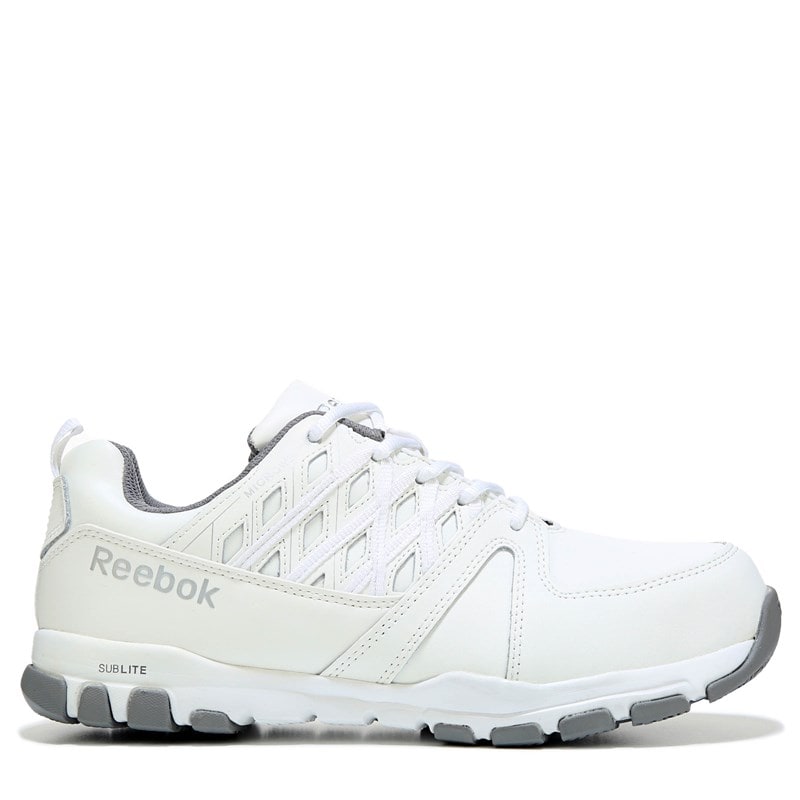 Reebok Work Men's Subtile Work Soft Toe Sneakers (White Leather) - Size 10.0 M