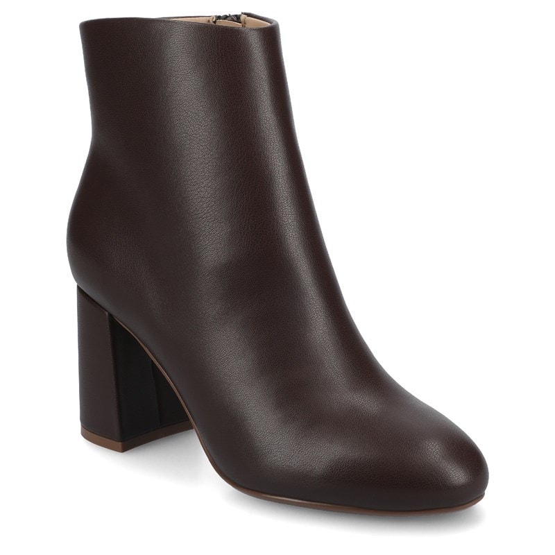 Journee Women's Kit Block Heel Dress Booties (Chocolate) - Size 6.0 M