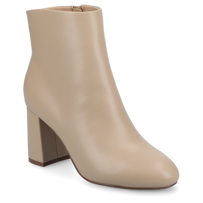 Journee Women's Kit Block Heel Dress Booties (Taupe) - Size 9.5 M