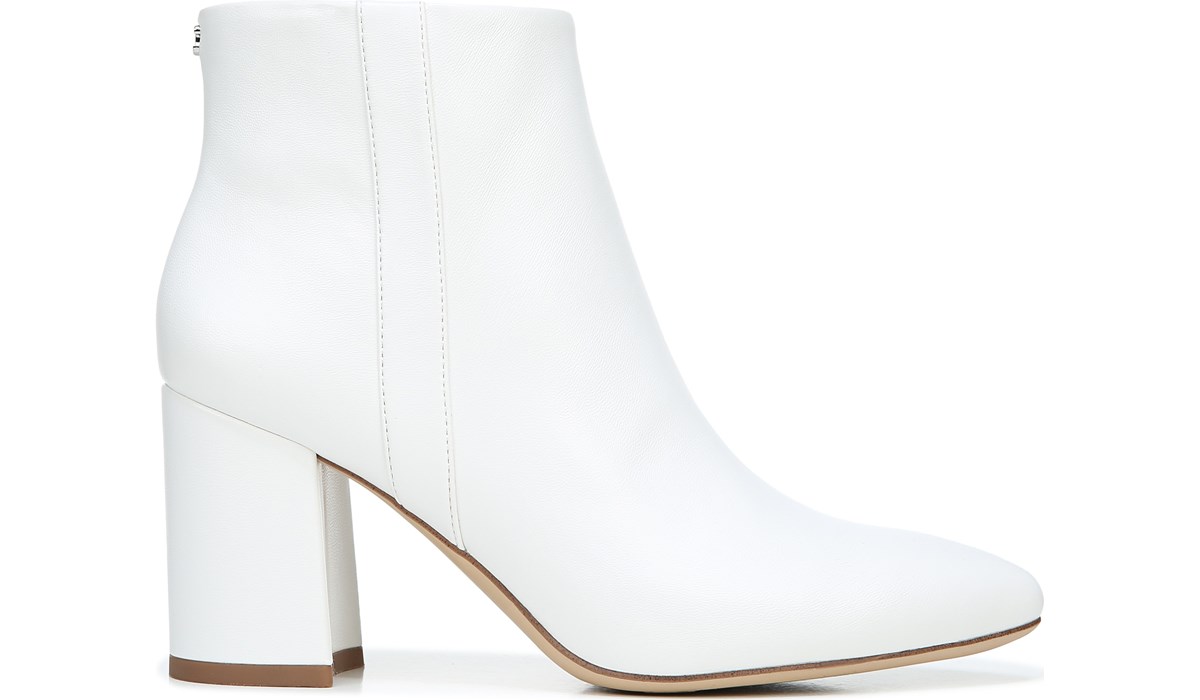 white boots block heel