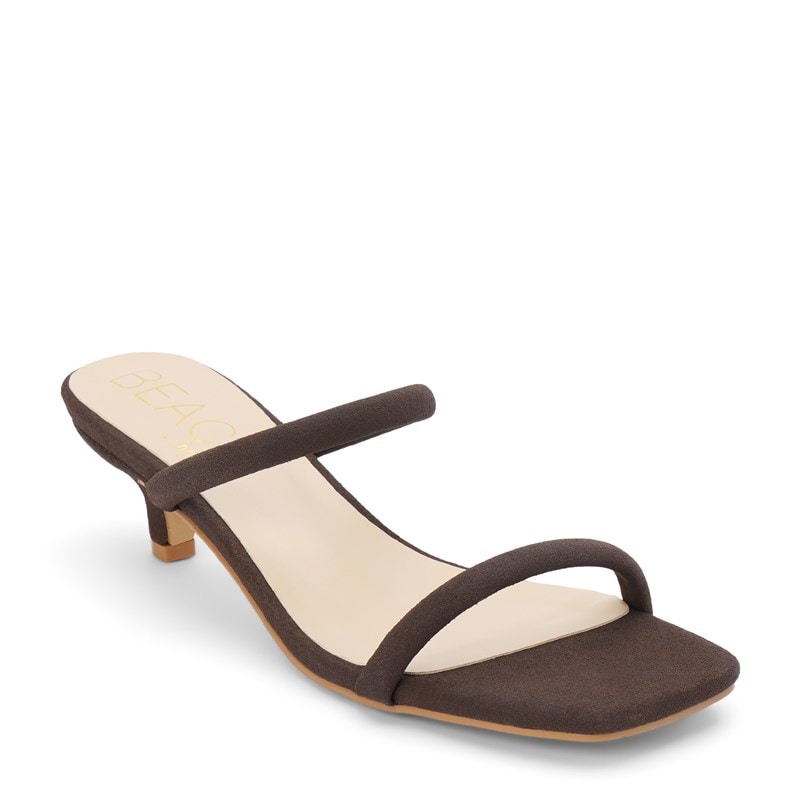 Beach by Matisse Women's Jeanne Kitten Heel Dress Sandals (Coffee) - Size 9.0 M