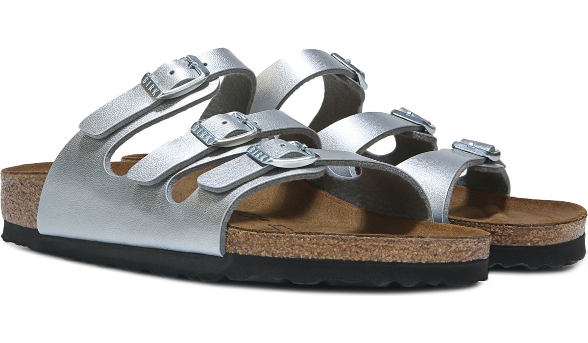 silver 3 strap birkenstocks