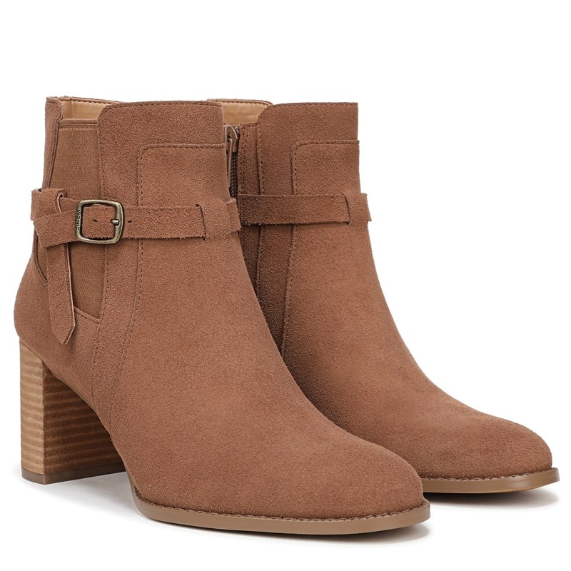 Vionic Women's Vivette Short Block Heel Boots (Hazelnut Suede) - Size 8.0 W
