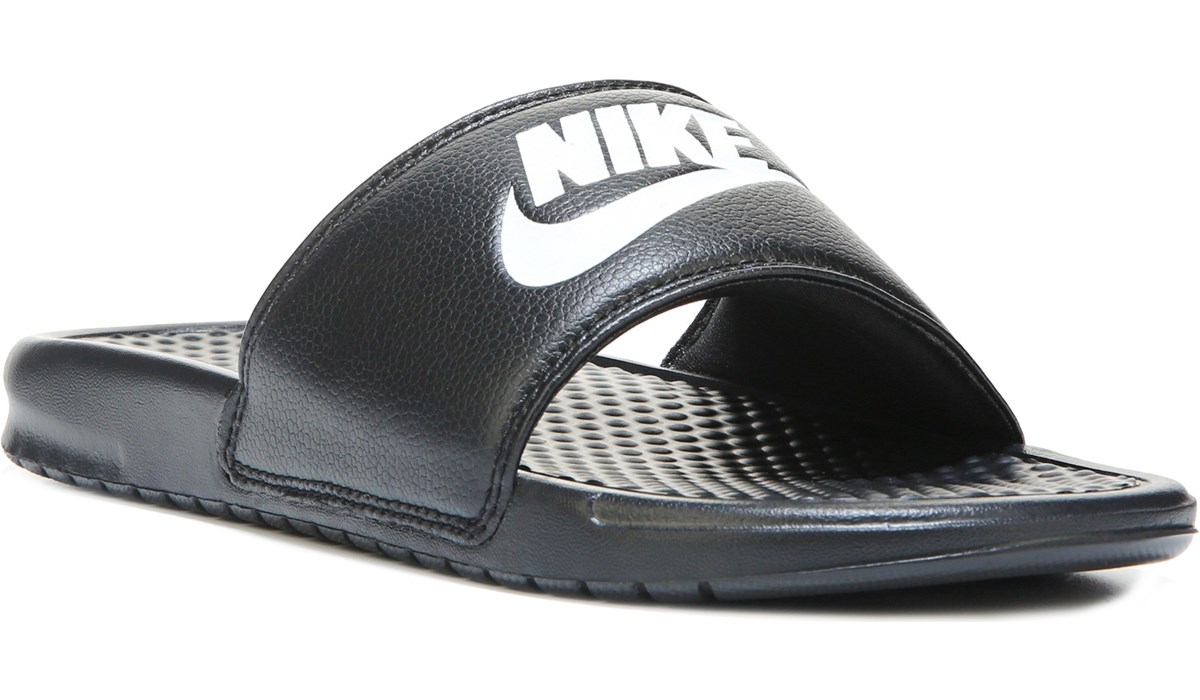nike benassi black white
