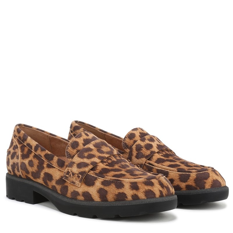Vionic Women's Cleo Loafers (Tan Leopard Suede) - Size 12.0 M