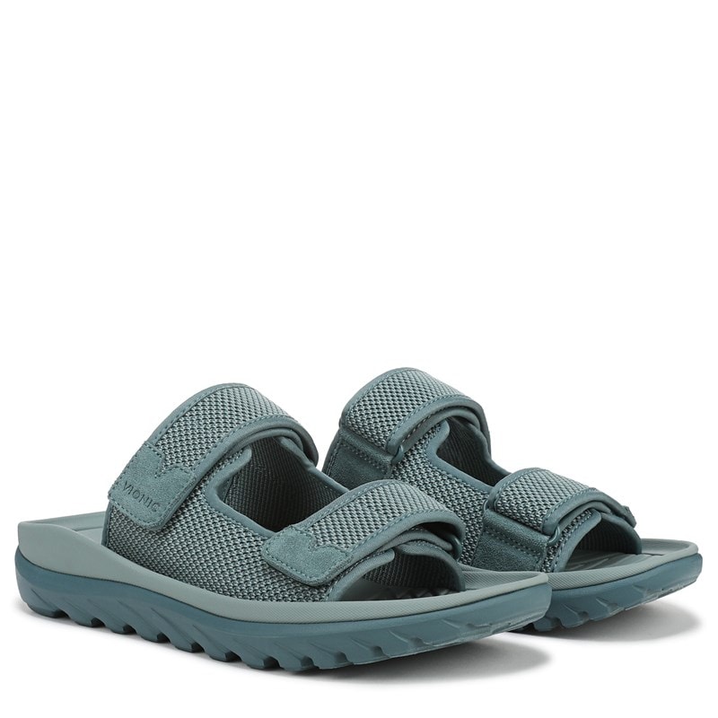 Vionic Women's Hope Rx Recovery Sandals (Bodega Blue Knit/Suede) - Size 7.0 M