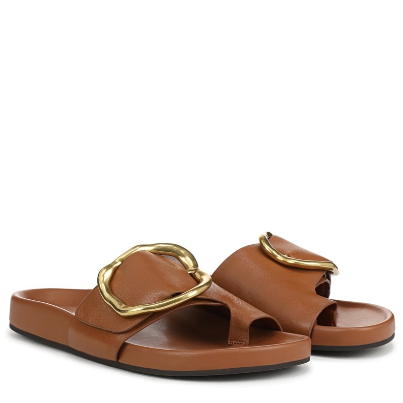 Franco Sarto Women's Brianka Slide Sandals (Tan Leather) - Size 10.0 M